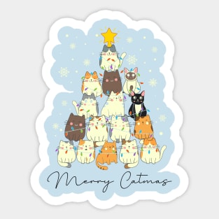 Merry Catmas Sticker